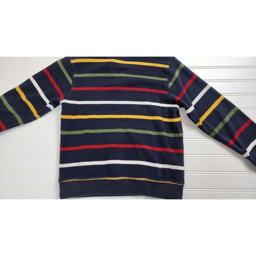 Gymboree Kids Blue Striped Button Neck‎ Pullover Long Sleeve Size 7/8 Medium
